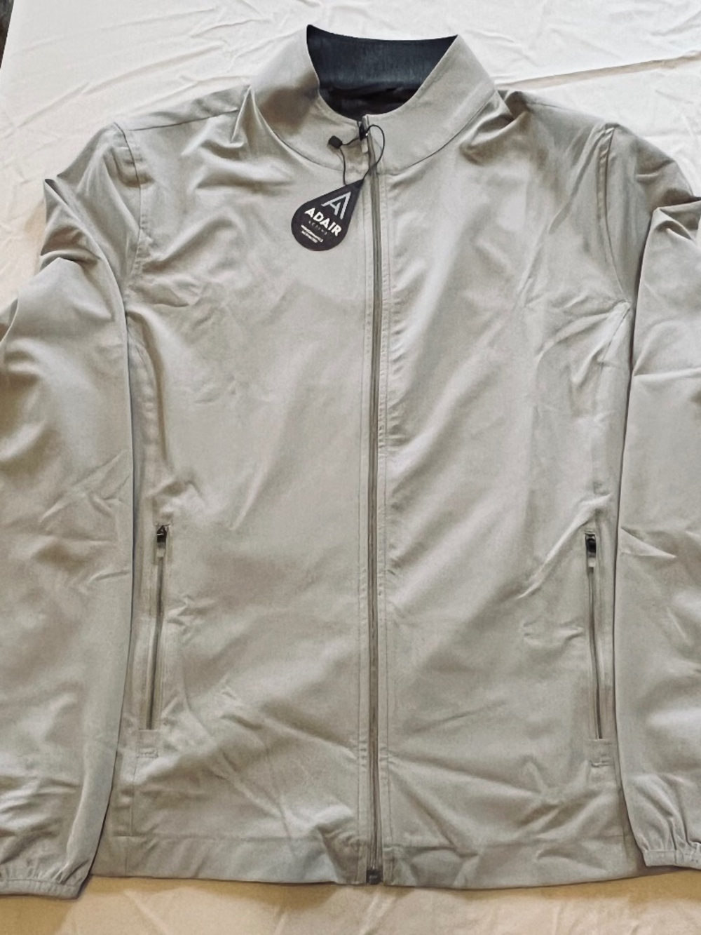 Adair XL Fog Grey Lightweight Zip Jacket NWT Golf Athleisure